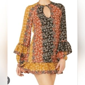 Shyanne Paisely Cowgirl Western Boho Dress Size Large